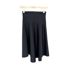 A.L.C. | Black Cotton Flare Midi Skirt (2)